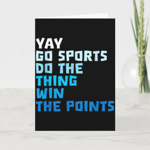 Carte Citation de sport drôle Football Baseball Cool Sar