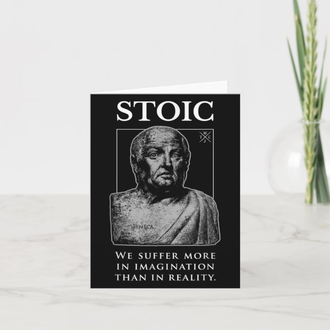 Carte Citation de stoïcisme de Seneca "in Imagination" (Devant)
