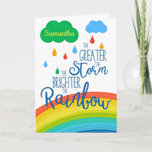 Carte Citation de support pour l'encouragement Rainbow