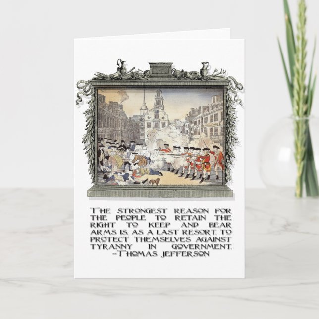Carte Citation de Thomas Jefferson : Tyrannie dans le (Devant)