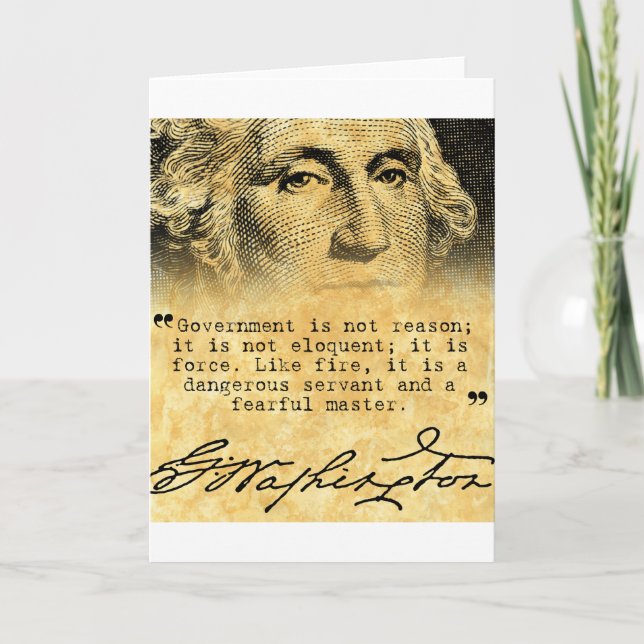 Carte Citation de Washington - gouvernement (Devant)