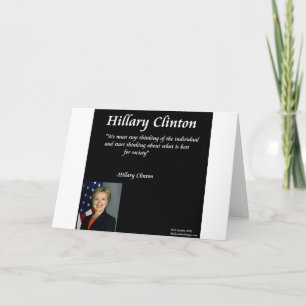 Carte Citation d'Hillary Clinton sur les "individus"