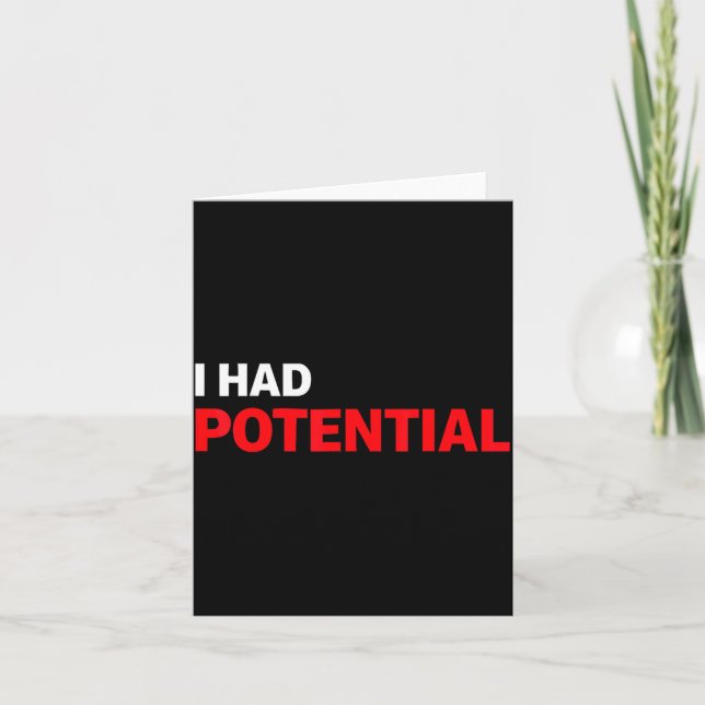 Carte Citation d'humour sarcastique amusante j'avais du  (Devant)