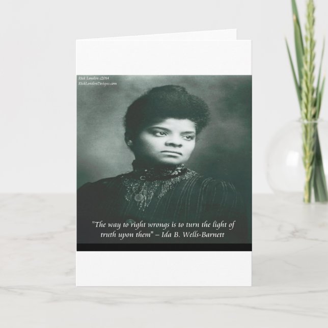 Carte Citation d'Ida B Wells & Vérité (Devant)