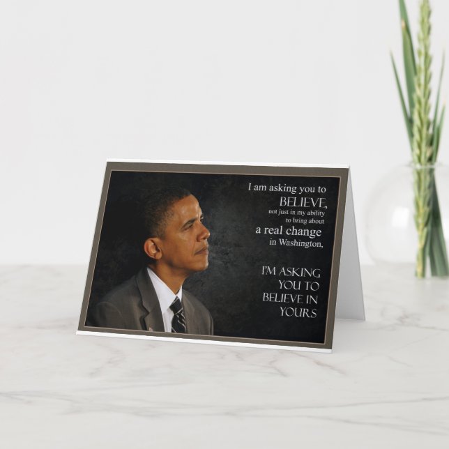 Carte Citation d'Obama (Devant)