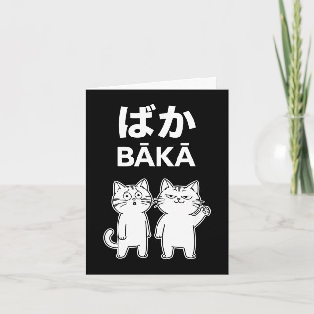 Carte Citation drôle BÅkÅ Deux Chats Suffisants Confus  (Devant)