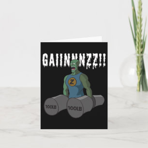 Carte Citation Drôle Bodybuilding Gym-zombies veut un ga