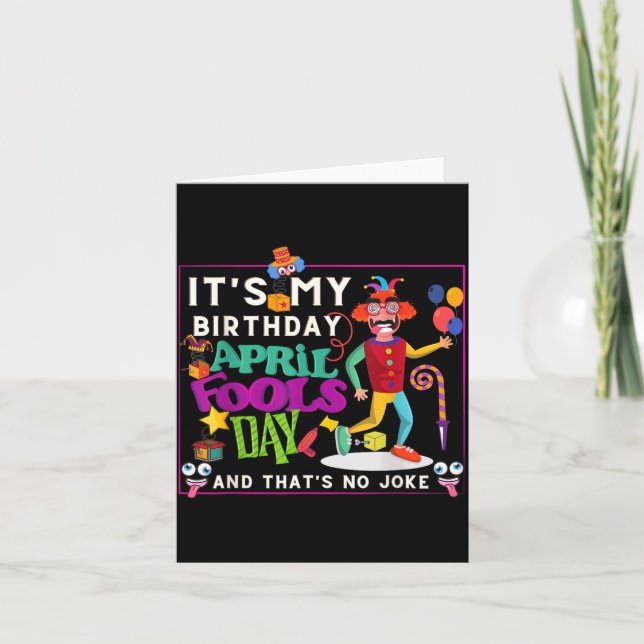 Carte Citation drôle d'anniversaire en avril Poisson d'a (Devant)
