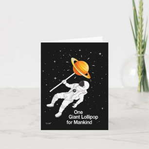 Carte Citation drôle d'astronaute homme dans l'espace pl