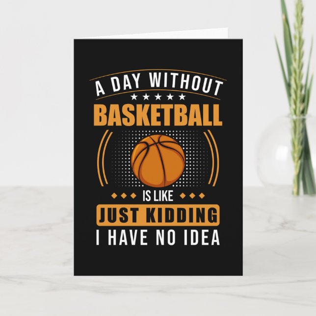 Carte Citation drôle de basket-ball (Devant)
