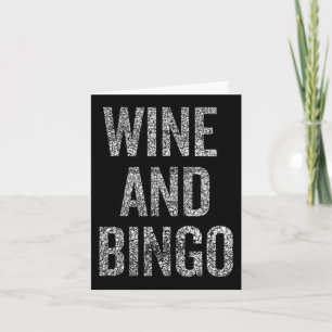Carte Citation drôle de Bingo de vin pour femmes Humour 