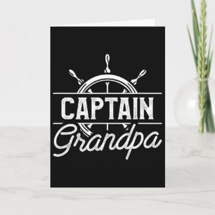 Carte Citation drôle de capitaine grand-père pour bateau