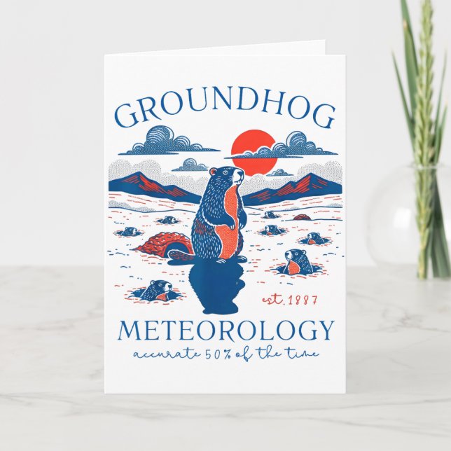 Carte Citation drôle de Groundhog Day Respectez La Météo (Devant)