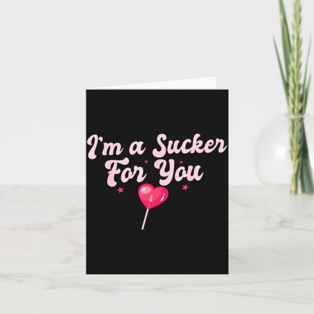 Carte Citation drôle de la Saint-Valentin Je suis un fou (Devant)