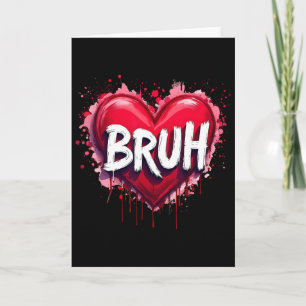 Carte Citation drôle de mème Bruh salutation de frère ad