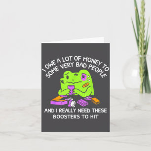 Carte Citation drôle de mème de dette de grenouille Boos