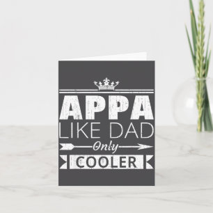 Carte Citation drôle de papa coréen Appa Cooler pour la