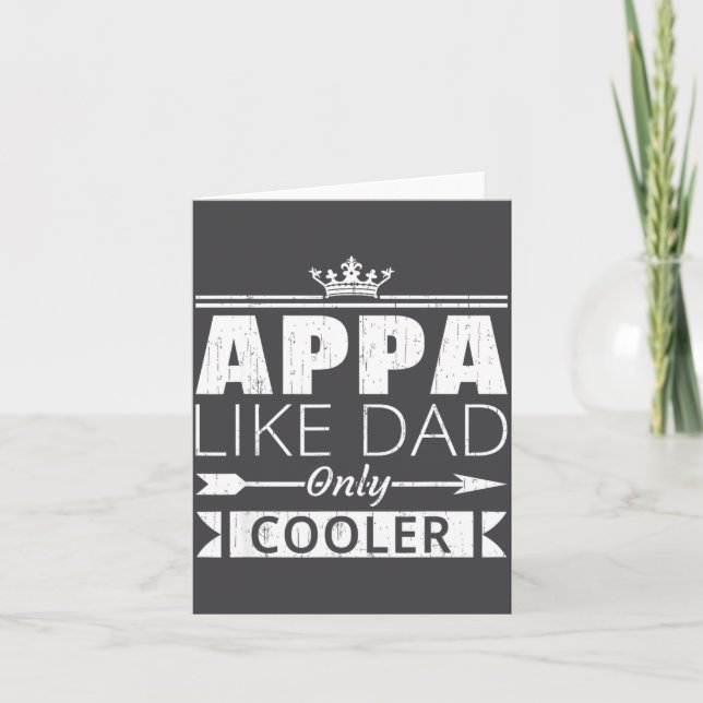 Carte Citation drôle de papa coréen Appa Cooler pour la  (Devant)