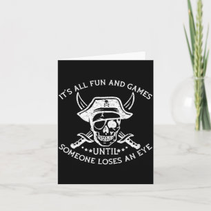 Carte Citation drôle d'humour pirate dessin os croisés