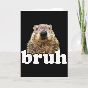 Carte Citation drôle frère Groundhog amoureux des animau