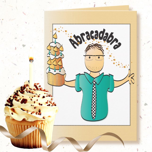 Carte Citation drôle homme dessin animé sassy anniversai (Créateur téléchargé)