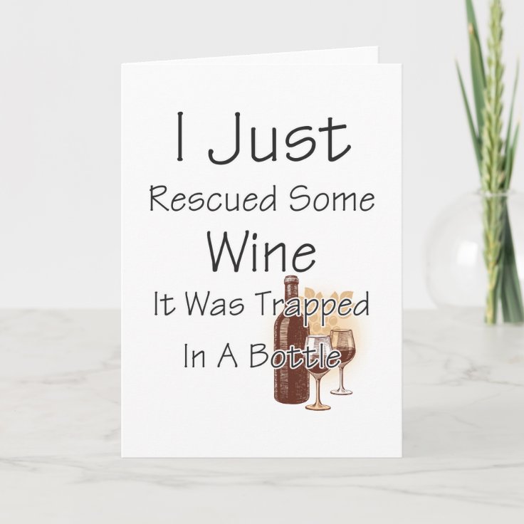 Carte Citation Drole Sur Le Vin Boire Zazzle Fr