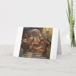 Carte Citation du chef Joseph & Nature Cadeaux Tee - shi