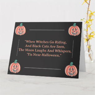 Carte Citation du Citrouille d'Halloween Jack-O-Lantern