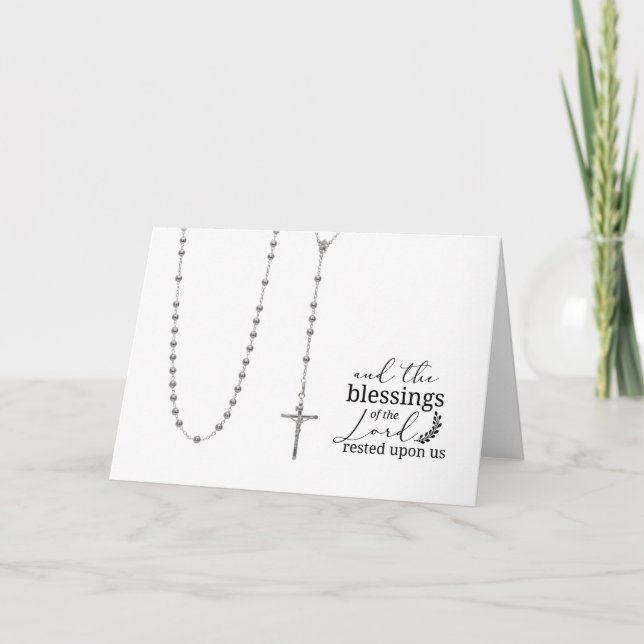 Carte Citation du saint Rosaire catholique (Devant)