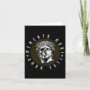 Carte Citation du stoïcisme crânien Memento Mori Amor Fa