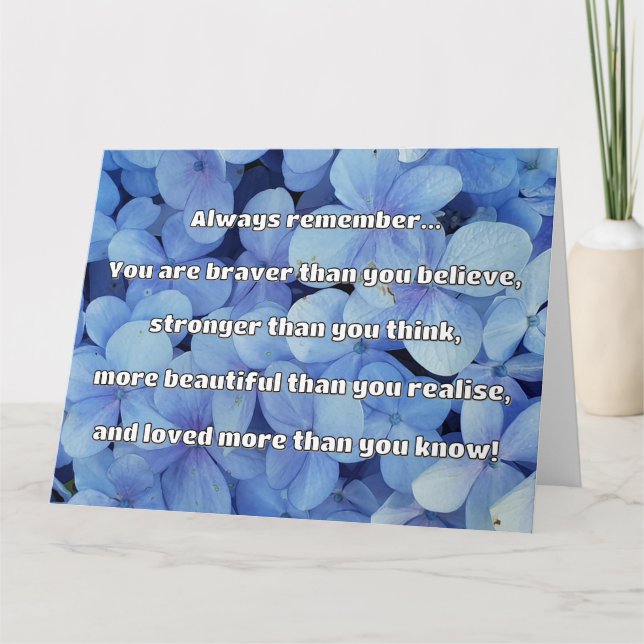 Carte Citation Empath Bravery Positive Encouragement (Devant)