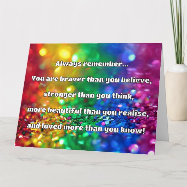 Carte Citation Empath Bravery Positive Encouragement (Devant)