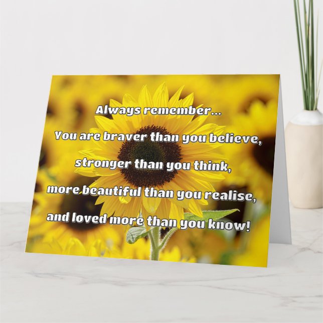 Carte Citation Empath Bravery Positive Encouragement (Devant)