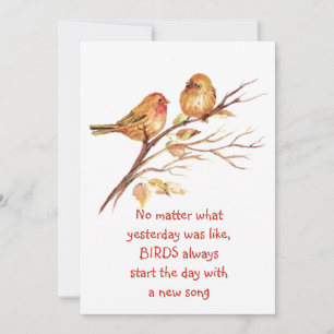 Carte Citation Encourageante Inspirante Pour Les Oiseaux