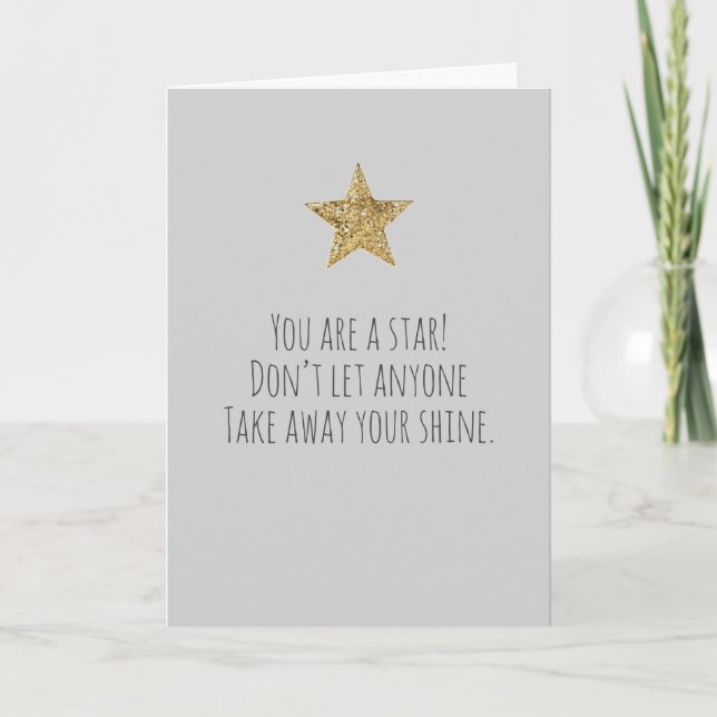 Carte Citation Étoilée Inspirante (Devant)