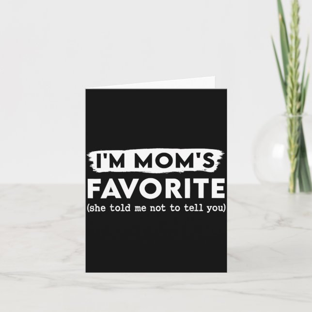 Carte Citation favorite drôle de maman pour fils ou fill (Devant)