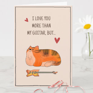 Carte Citation humoristique Je t'aime Drôle Chat Valenti