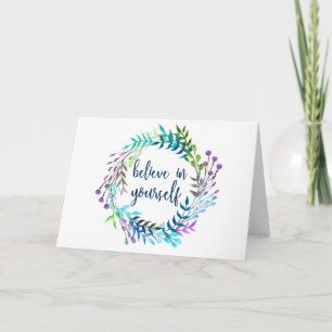 Carte Citation Inspirante "Croyez En Vous-Même"