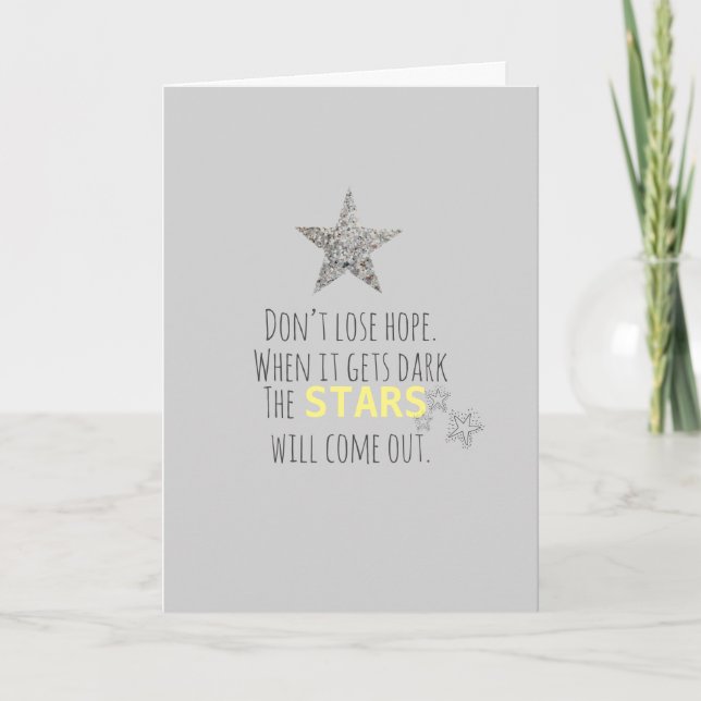 Carte Citation Inspirante Étoiles (Devant)