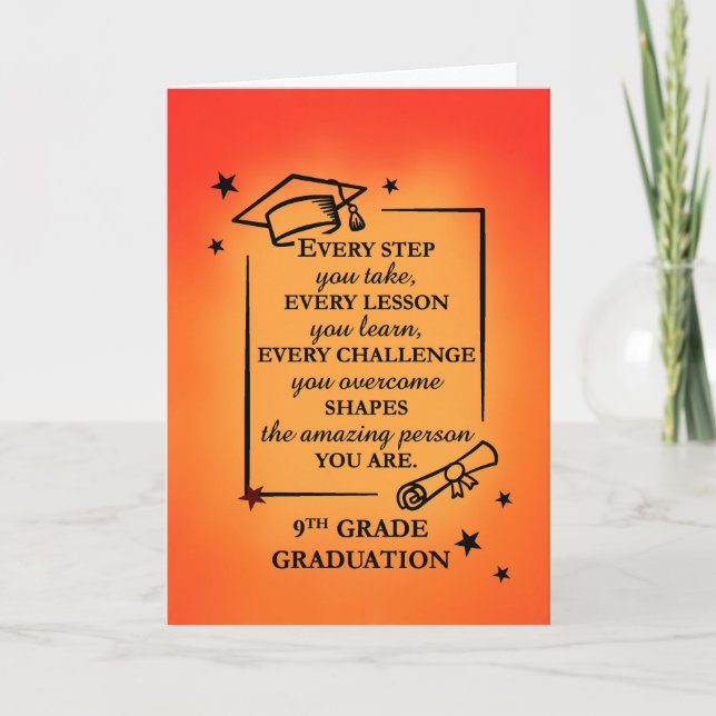 Carte Citation Inspirationnelle de 9e année (Devant)