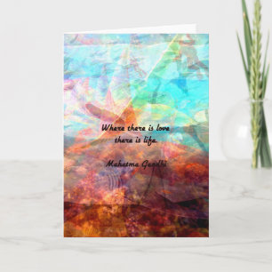 Carte Citation inspirationnelle de Gandhi sur l'amour, l