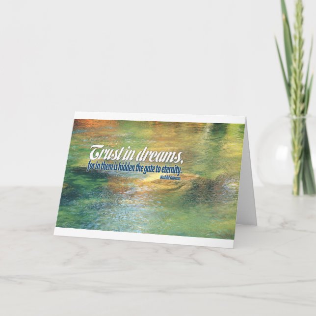 Carte Citation Inspirationnelle — Kahlil Gibran (Devant)