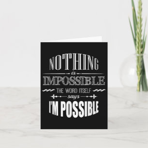 Carte Citation Inspirationnelle Rien N'Est Impossible À