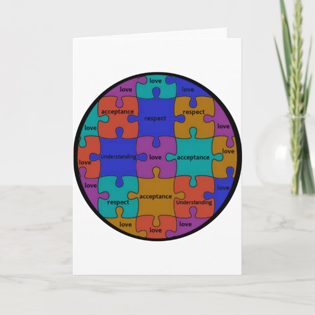 CARTE CITATION INSPIRÉE DE CASSE-TÊTE (Devant)