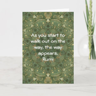 Carte Citation inspirée de Rumi indiquant au sujet de la