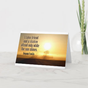 Carte Citation inspirée par Benjamin Franklin