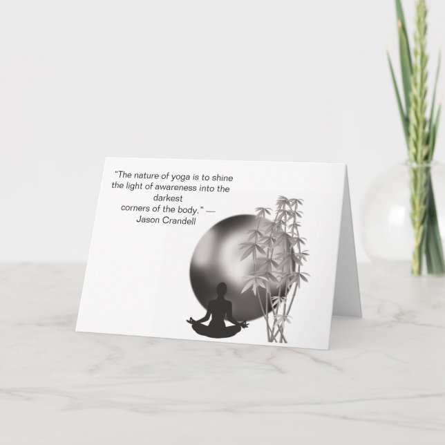 Carte Citation motivante du yoga (Devant)