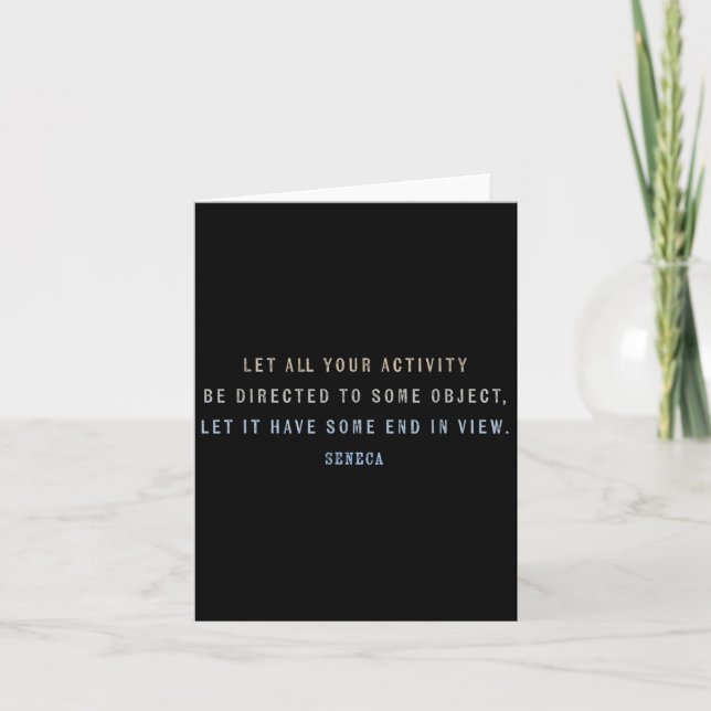 Carte Citation Motivationnelle De Seneca Sur Le Focus, L (Devant)