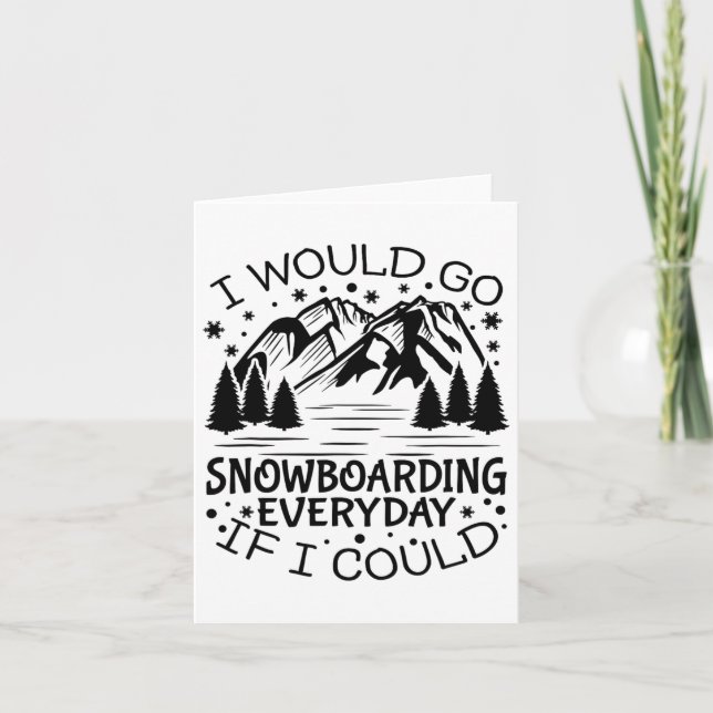 Carte Citation Motivationnelle Snowboard Lover (Devant)