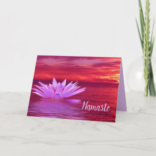 Carte Citation Namaste Merci Lotus sur l'Océan au Couche
